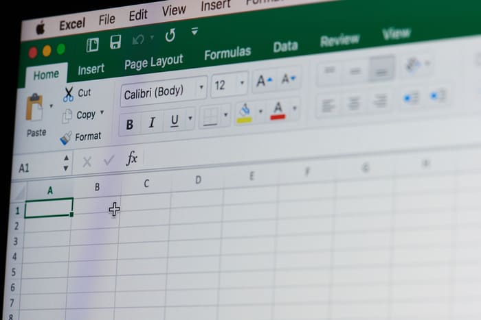 Ecran d'ordinateur avec Excel