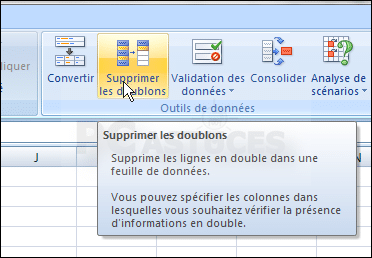 supprimer doublon excel