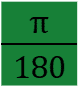 Formule : π/180 sur Excel