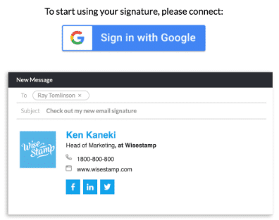 Création Gmail signature