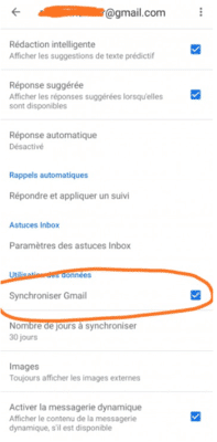 Synchroniser Gmail